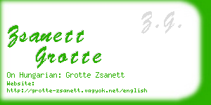 zsanett grotte business card